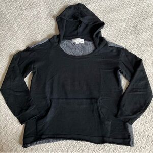 Vintage Havana Hoodie with Cable Knit Back